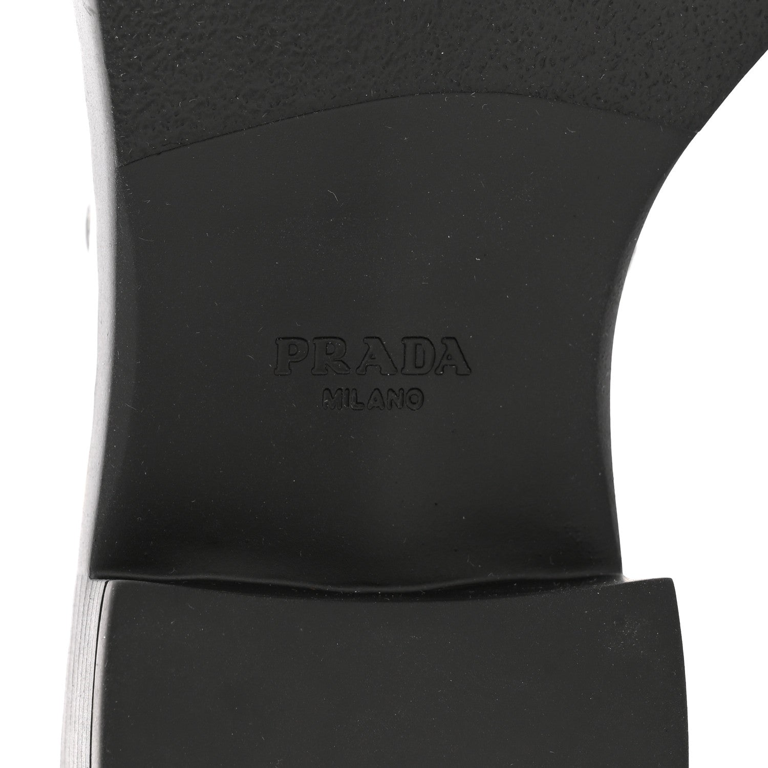 Prada Metallic Brushed Calfskin Metal Triangle Logo 50mm Loafers 39 Argento 6 of 11