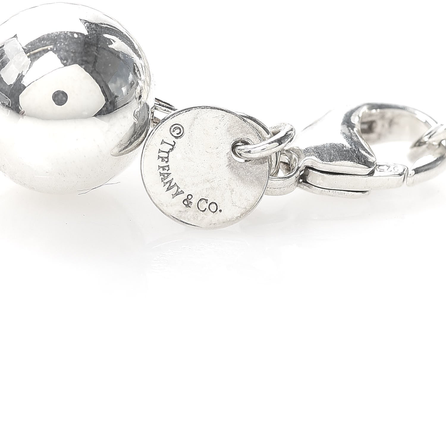 Tiffany Sterling Silver 10mm HardWear Ball Bracelet 5 of 6