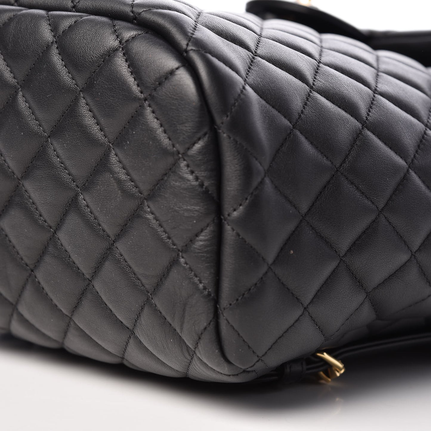 Calfskin Quilted Large Urban Spirit Backpack Black