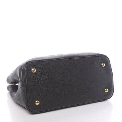 Prada Vitello Daino Tote Black 4 of 10