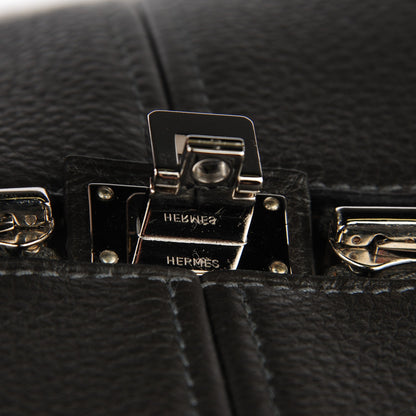 Hermes Toile Taurillon Clemence Victoria II 43 Ecru Graphite 8 of 16