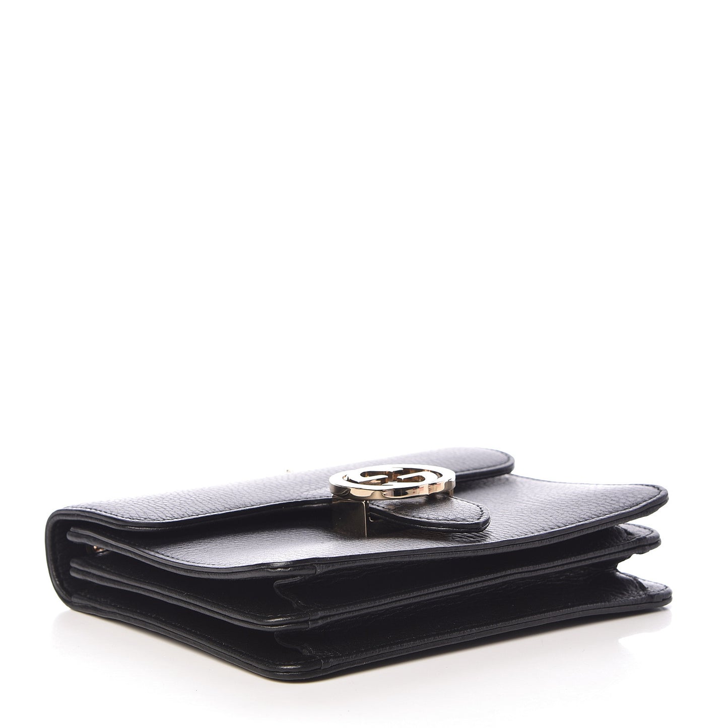 Dollar Calfskin Small Interlocking G Shoulder Bag Black