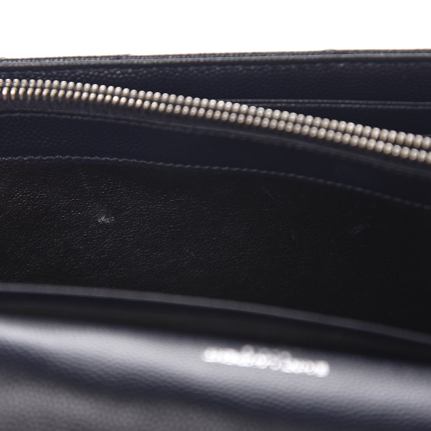 Grain De Poudre Matelasse Chevron Monogram Chain Wallet Deep Marine