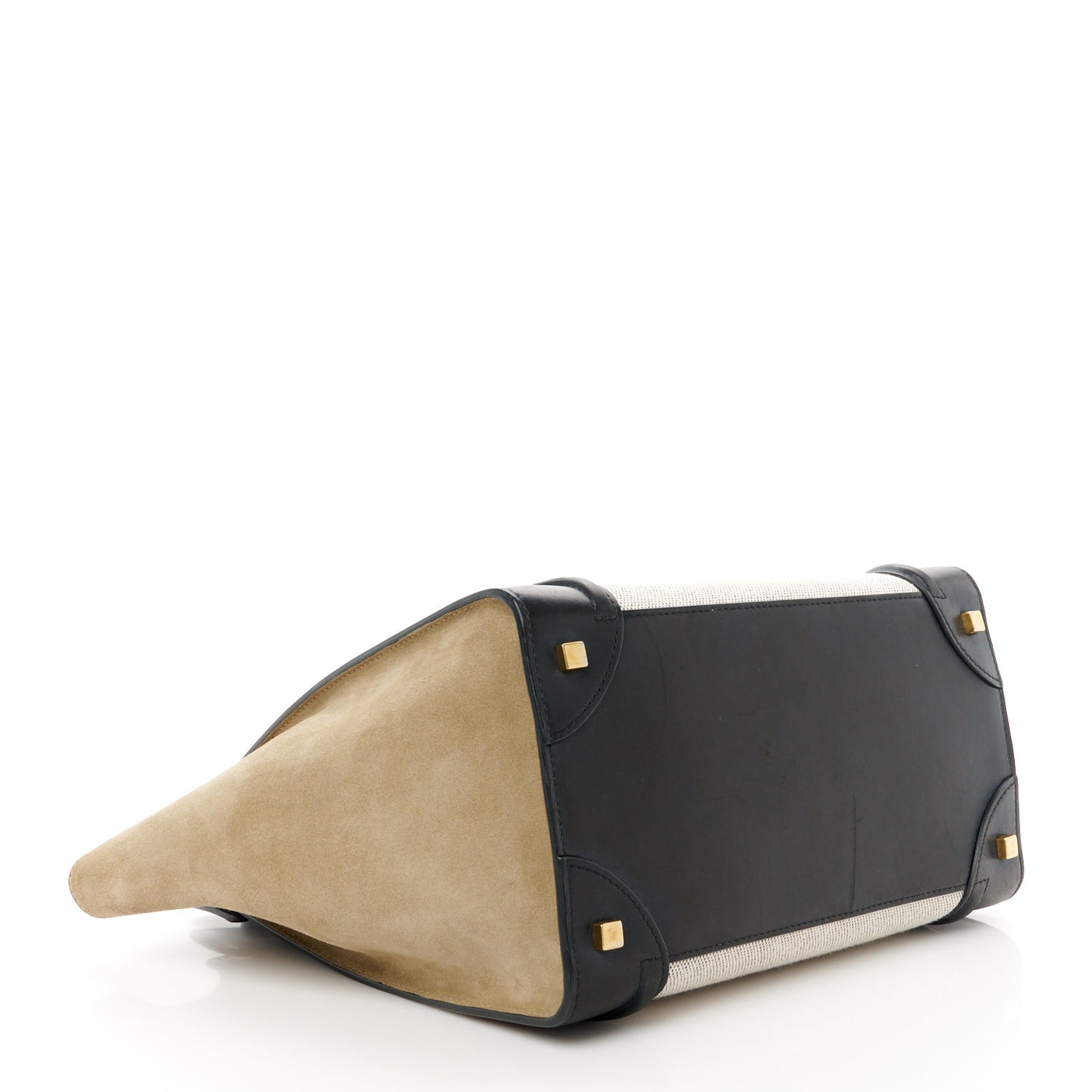 Canvas Smooth Calfskin Suede Mini Tri-Color Luggage