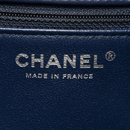 Chanel Lambskin Quilted Clutch Flap Blue 6 of 7