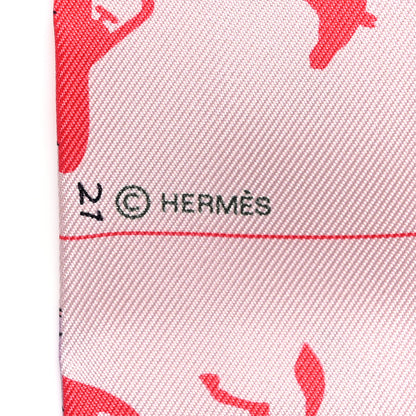 Hermes Silk Parade CG Twilly Rose Pale Marine Multicolor 5 of 5