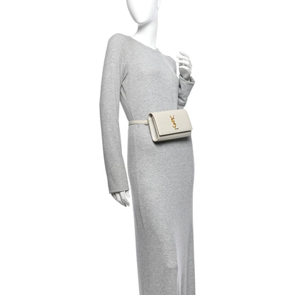 Saint Laurent Grain De Poudre Monogram Kate Belt Bag Crema Soft 2 of 9