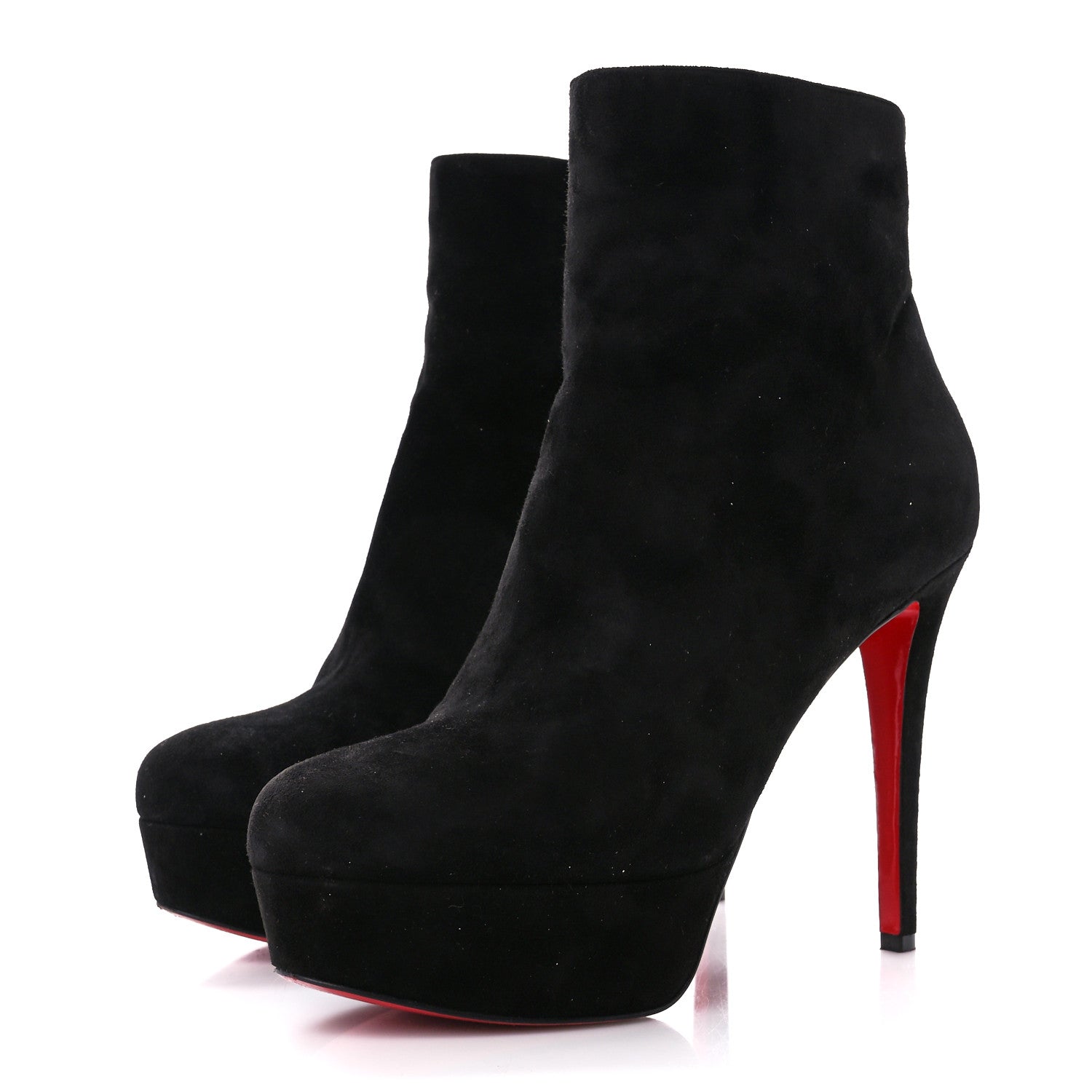 Christian Louboutin Veau Velours Bianca 120 Ankle Booties 38.5 Black 3 of 8