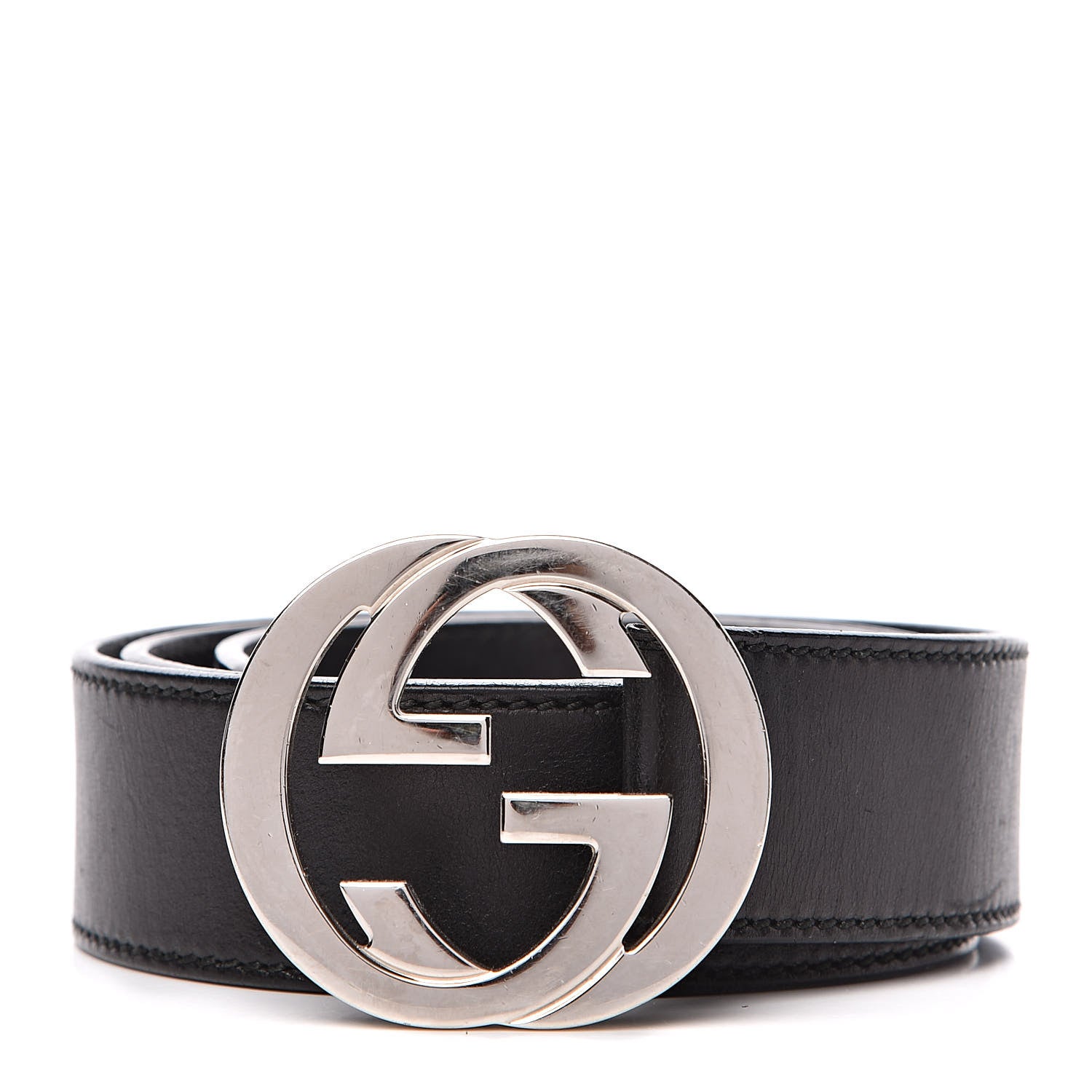 Gucci Calfskin Interlocking G 40mm Belt 90 36 Black 1 of 7