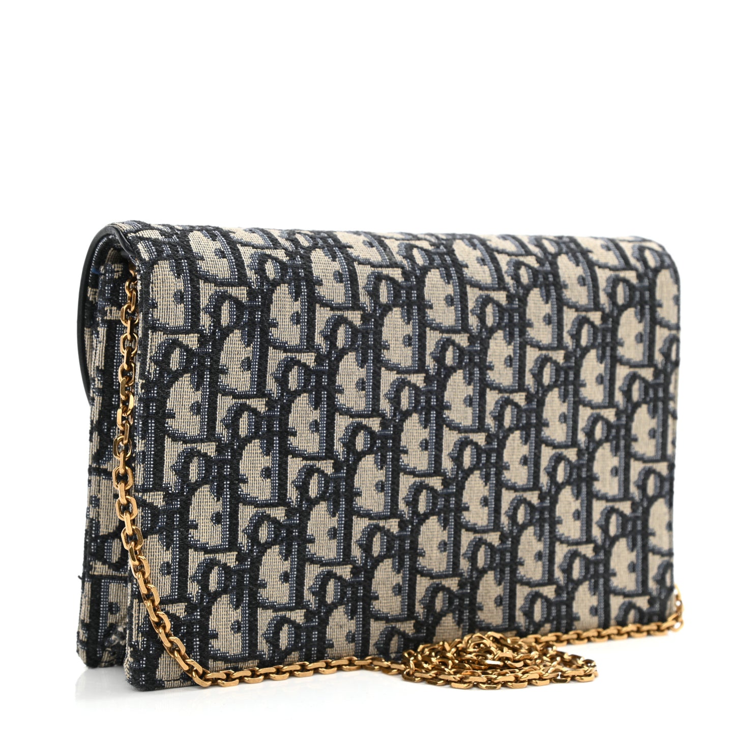 Oblique Saddle Chain Pouch Blue