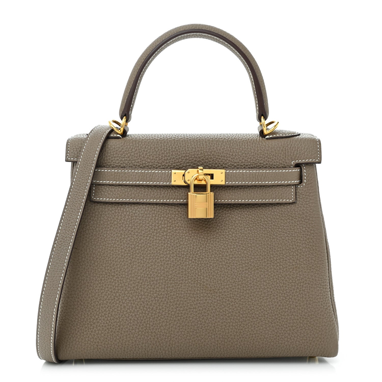 Hermes Togo Kelly Retourne 25 Etoupe 1 of 14