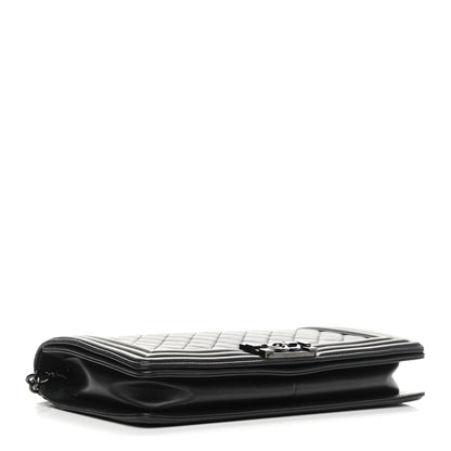 Chanel Calfskin Quilted Boy Clutch With Removable Chain So Black 3 of 9