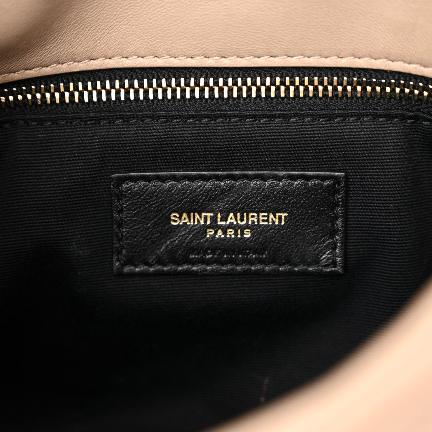Saint Laurent Lambskin Quilted Toy Loulou Puffer Monogram Chain Satchel Nude Powder 6 of 11