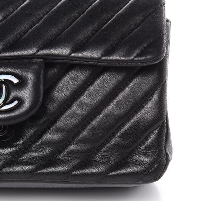 Chanel Lambskin Chevron Quilted Mini Rectangular Flap So Black 10 of 22