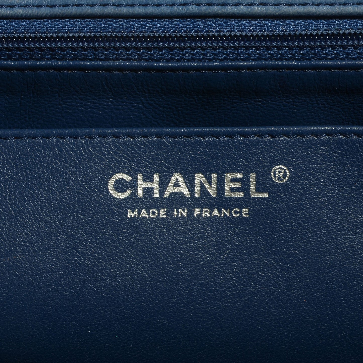 Lambskin Jumbo Single Flap Blue