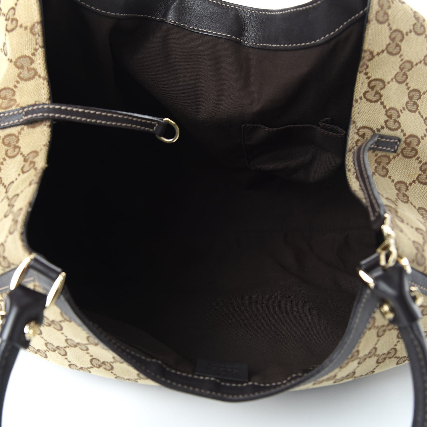 Monogram Large D Ring Hobo Dark Brown