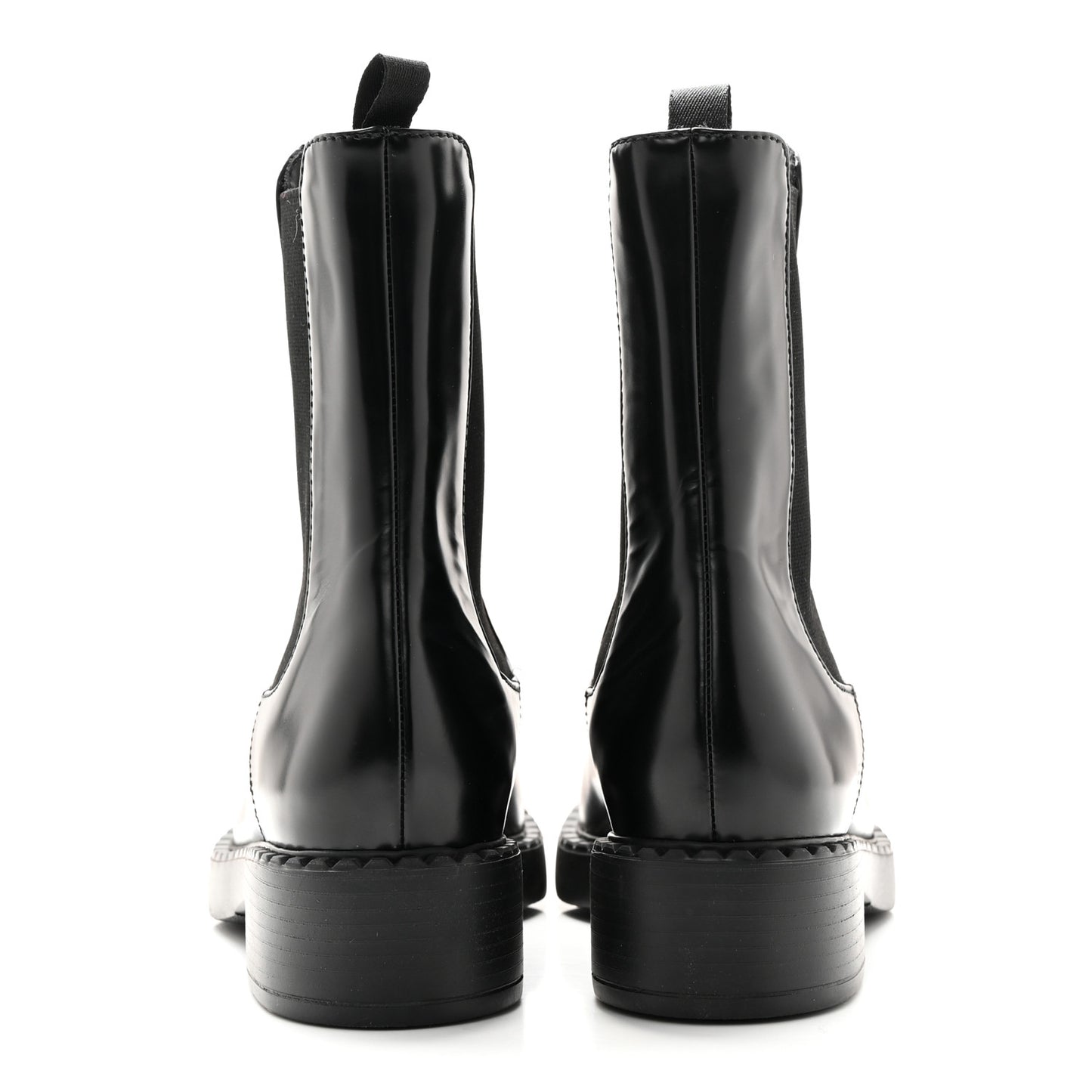 Spazzolato Metal Triangle Logo 50mm Chelsea Boots 38 Black