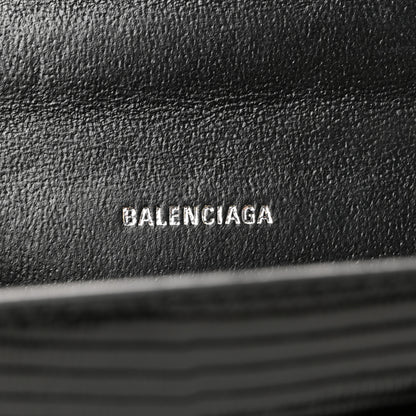 Balenciaga Patent Calfskin Lizard Embossed XS Sharp Top Handle Bag Black 6 of 14