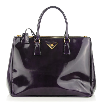 Prada Spazzolato Large Double Zip Tote Viola Fume 1 of 8