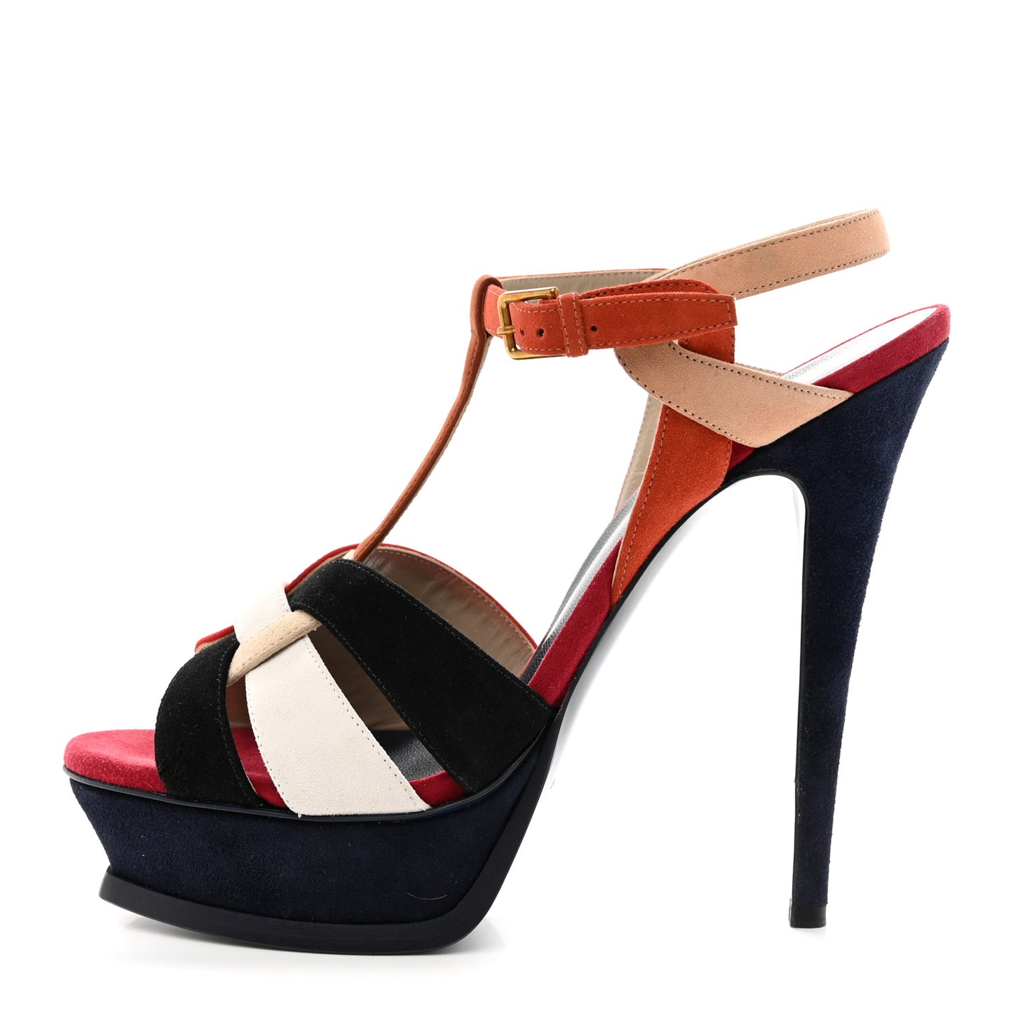 Suede Tribute 105 Platform Sandals 39 Pacific