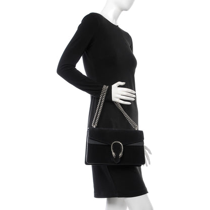 Gucci Suede Small Dionysus Shoulder Bag Black 3 of 8