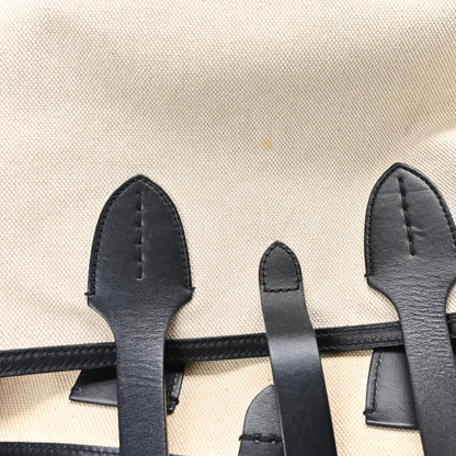 Burberry Cotton Soft Canvas Calfskin Medium Belt Tote Natural Black 12 of 12