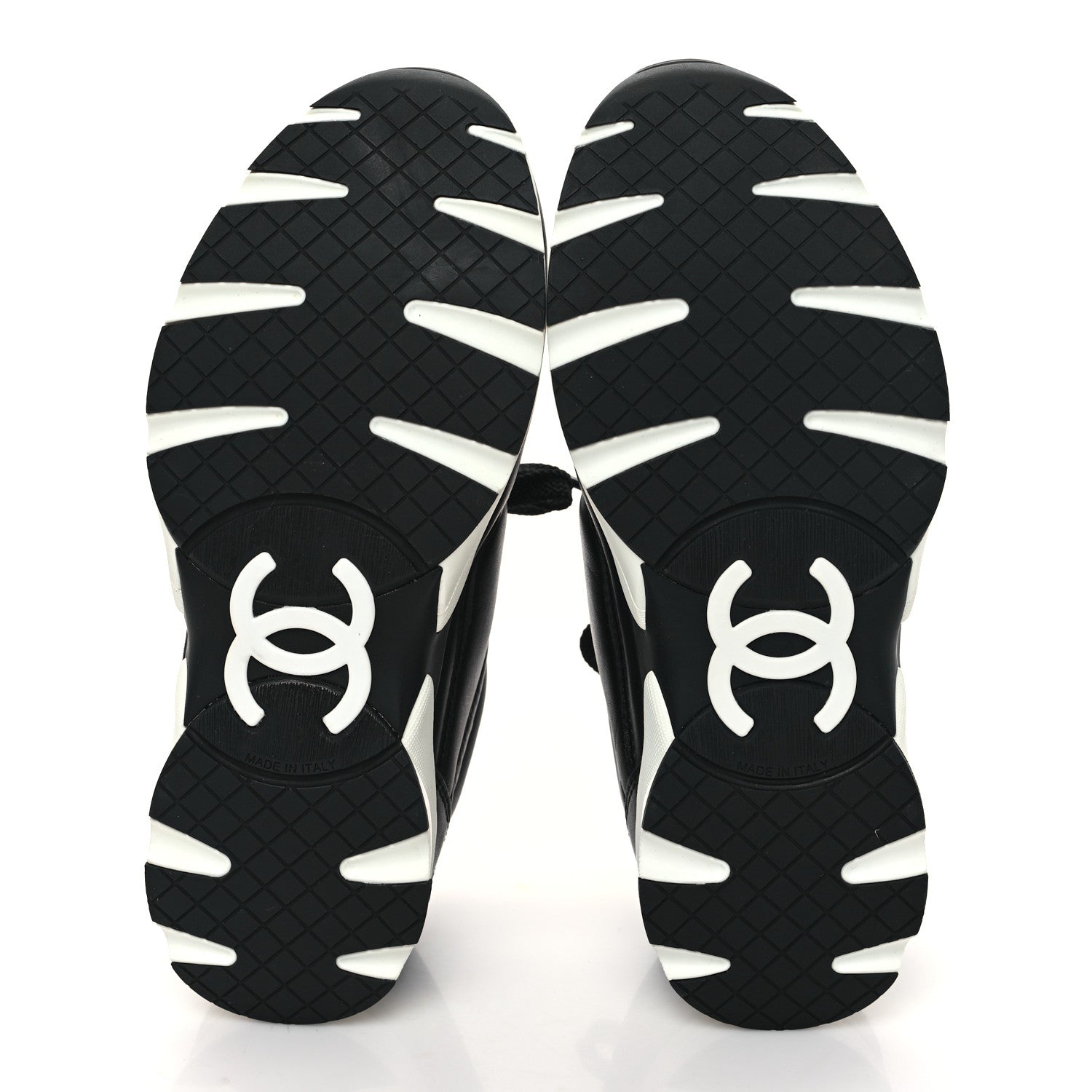 Chanel Calfskin CC Sneakers 36 Black 5 of 9