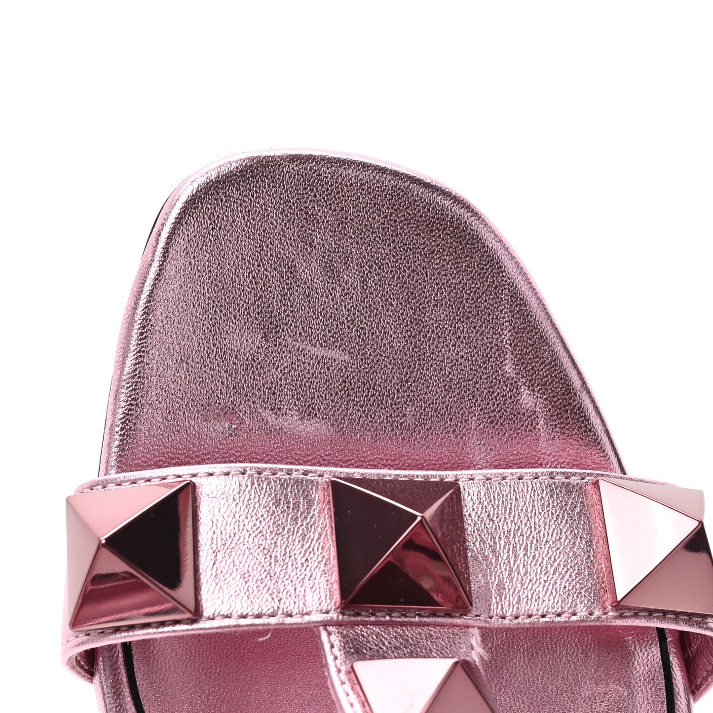 Metallic Nappa Roman Stud T-Strap 100mm Sandals 36.5 Giacinto