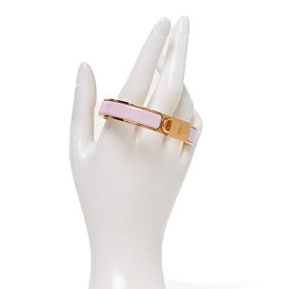 Hermes Enamel Narrow Clic Cadenas Bracelet GM Rose Dragee 2 of 5