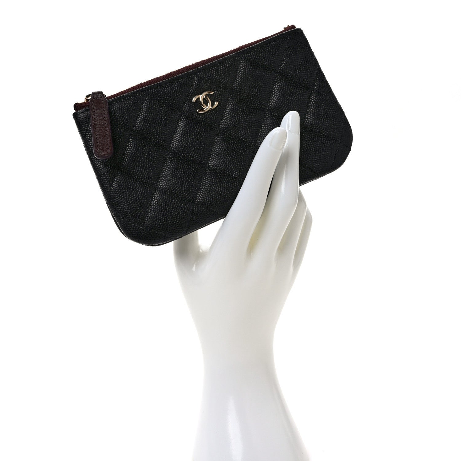 Chanel Caviar Quilted Small Cosmetic Case Black 2 of 7