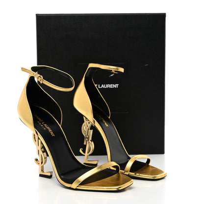 Saint Laurent Metallic Lambskin Opyum 110 Sandals 39 Oro 15 of 15