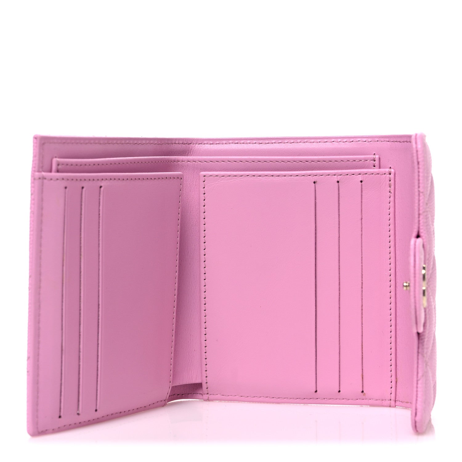 Chanel Caviar Quilted Compact Flap Wallet Light Pink Light Pink 5 of 8
