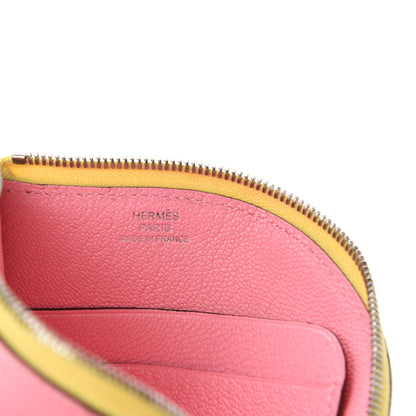 Hermes Chevre Mysore Paddock Change Purse Rose Confetti Brique 6 of 8