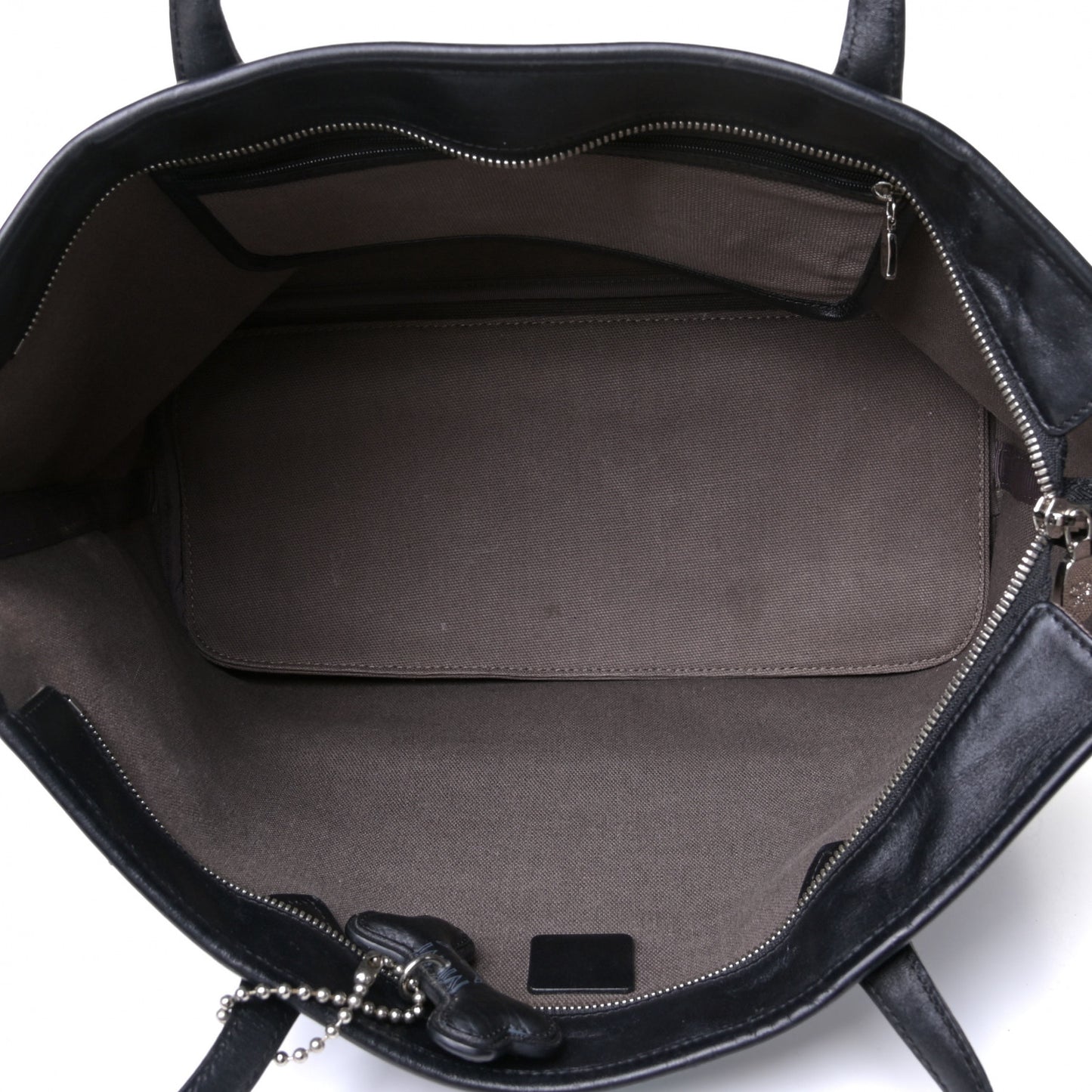 Visetos Dog Bone Striped Shopper Tote Black