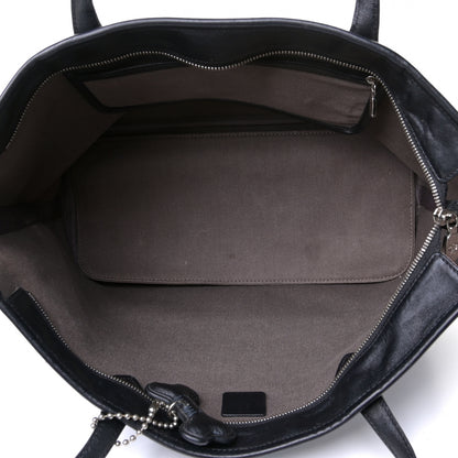 MCM Visetos Dog Bone Striped Shopper Tote Black 4 of 7