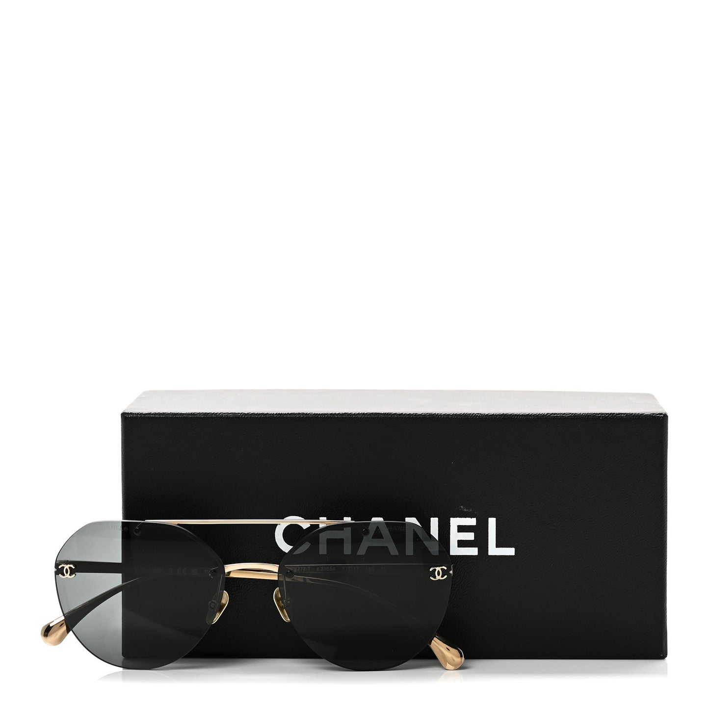 Titanium CC Pilot Aviator Sunglasses 4272-T Black Gold