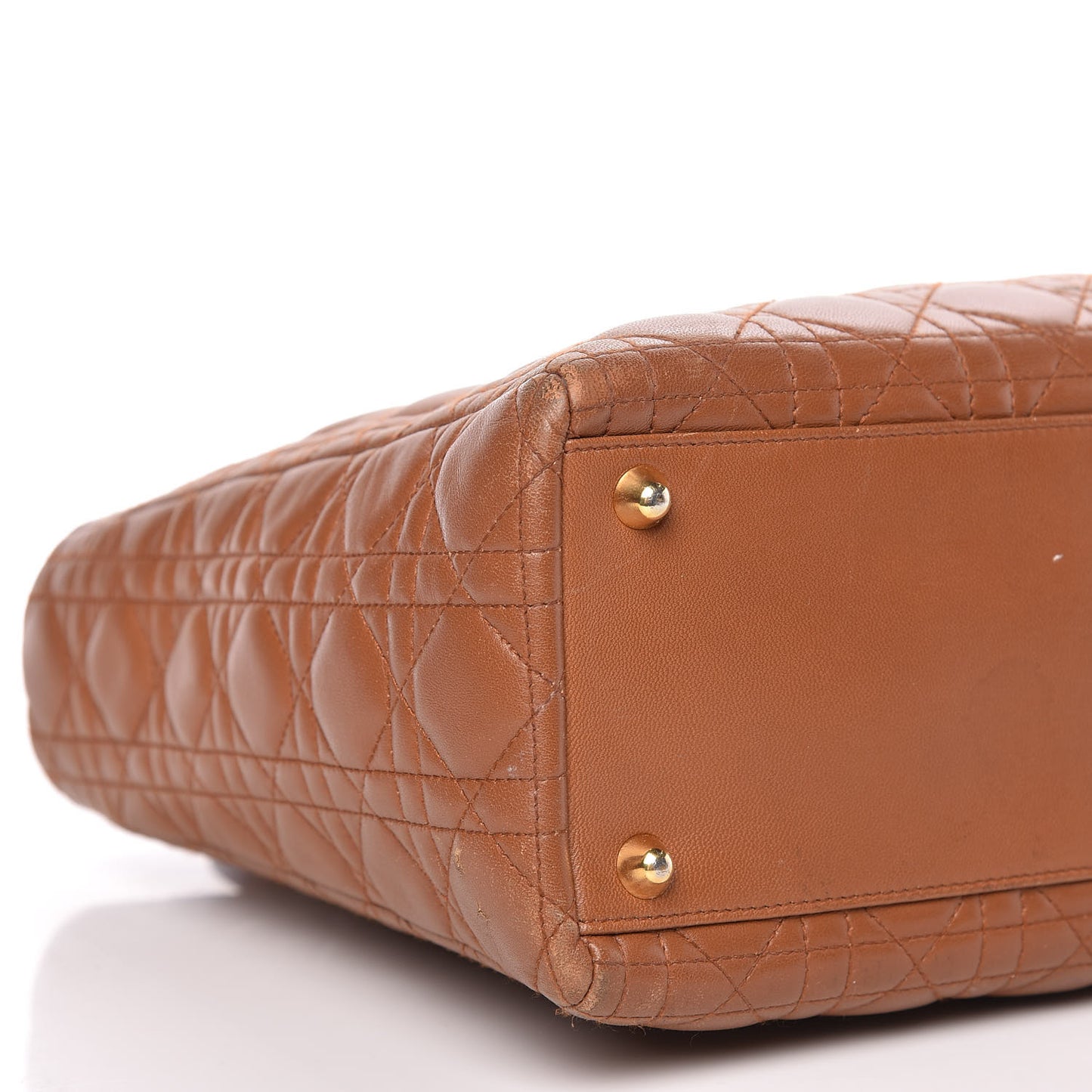 Lambskin Cannage Large Lady Dior Tan