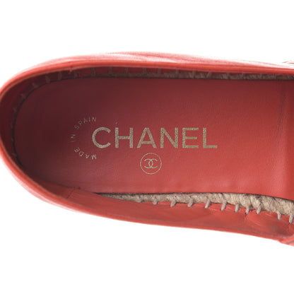 Chanel Lambskin CC Espadrilles 40 Red 9 of 15
