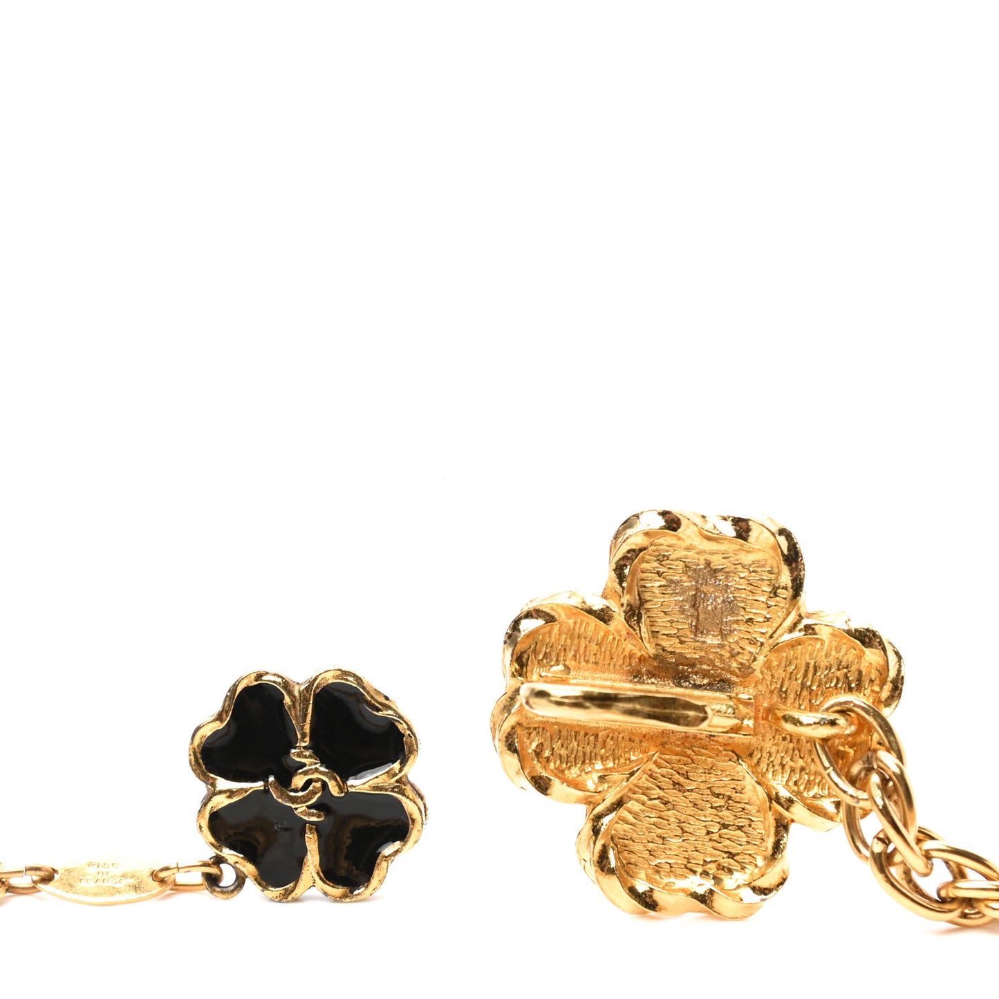 Metal Chain Clover CC Belt Gold Black