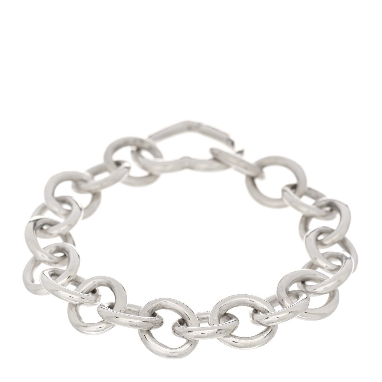 Tiffany Sterling Silver Open Heart Clasp Bracelet 2 of 3