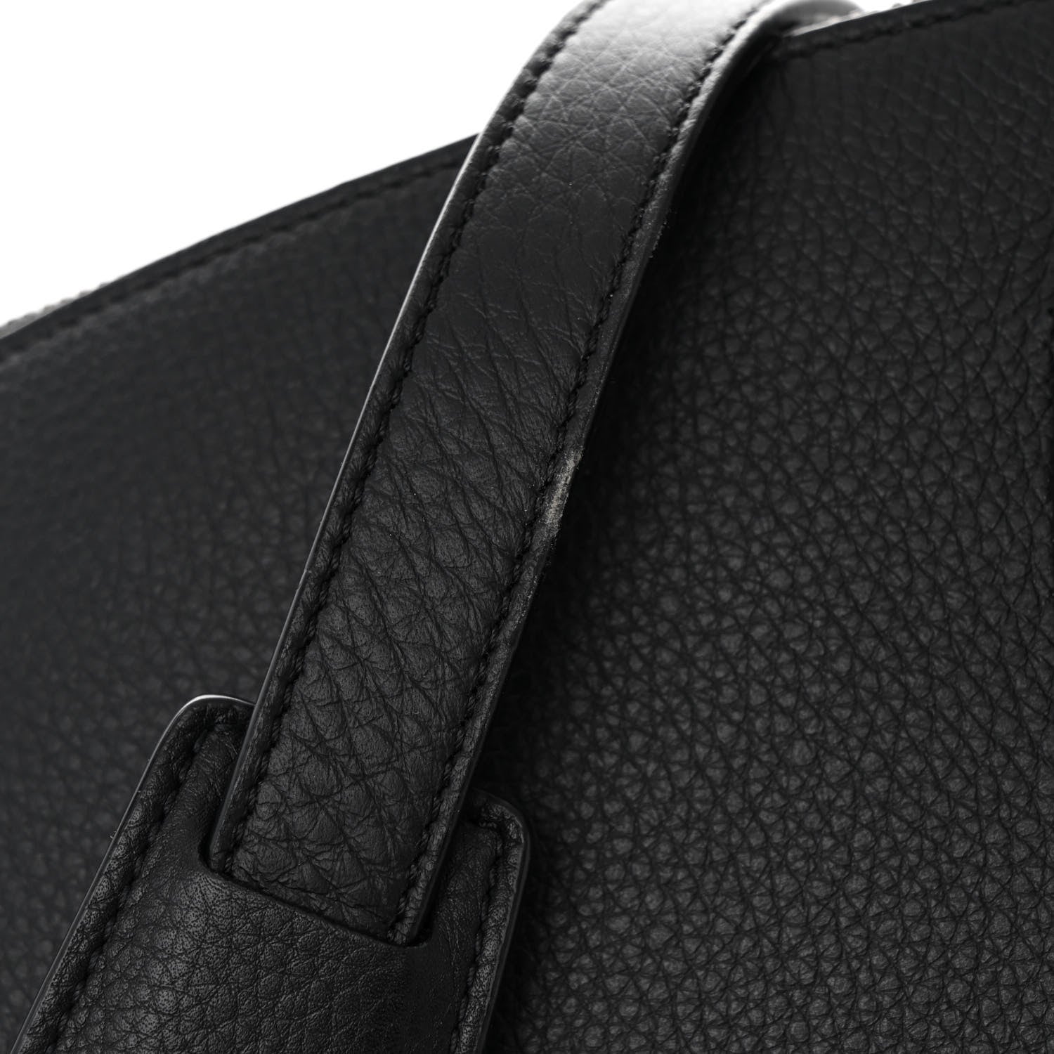 The Row Grained Calfskin George XL Duffle Bag Black 10 of 10