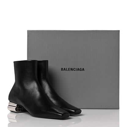 Balenciaga Sheepskin Typo Ankle Booties 35.5 Black 8 of 8