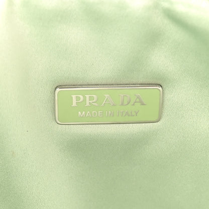 Prada Satin Crystal Triangle Pouch Acqua 6 of 10