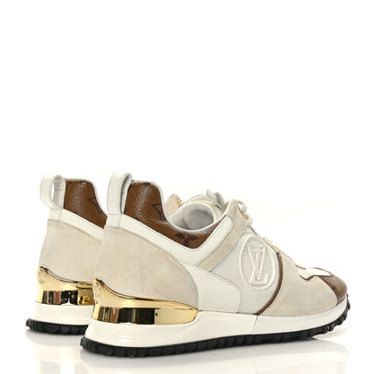 Louis Vuitton Suede Monogram Run Away Sneakers 36 White 4 of 8