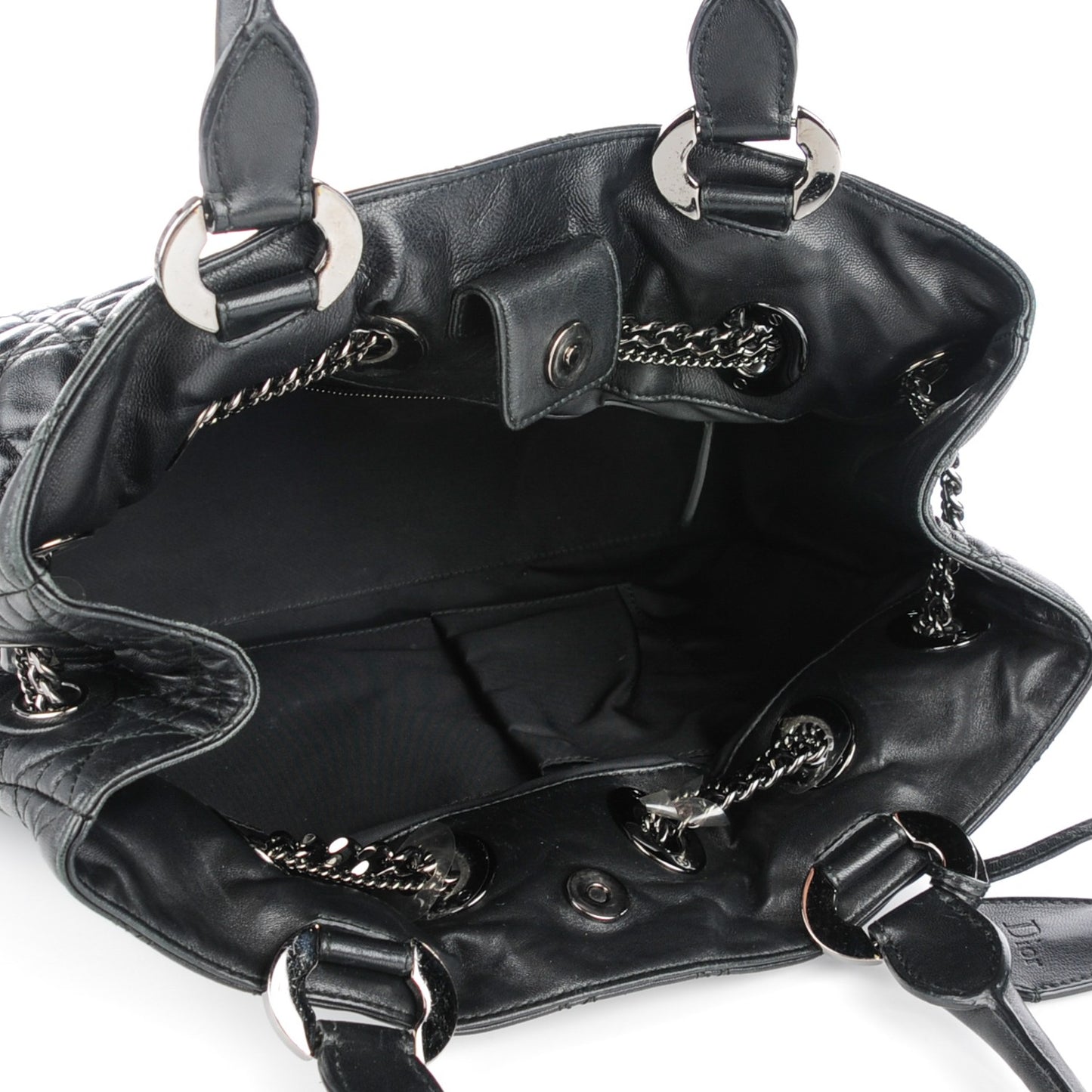 Lambskin Cannage Chri Chri Tote Black