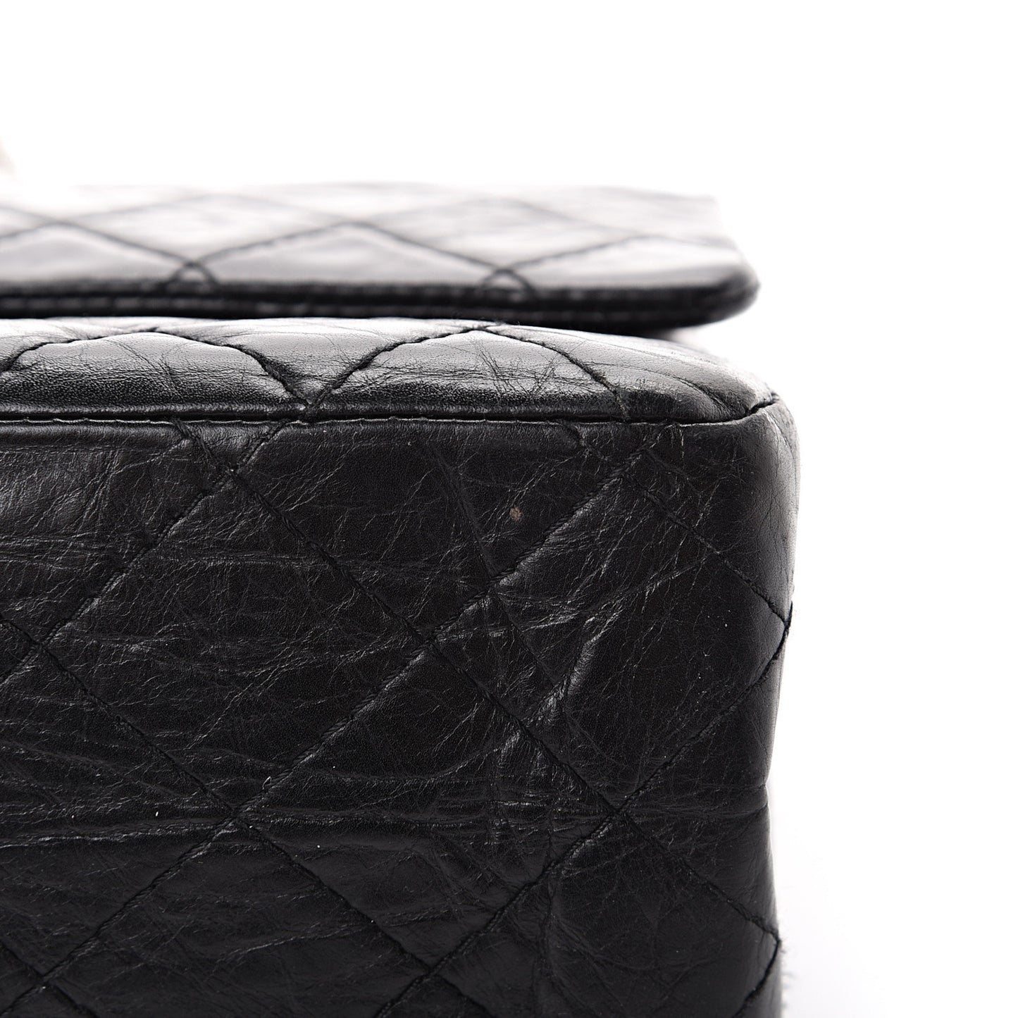 Aged Calfskin Quilted 2.55 Reissue 226 Flap Black