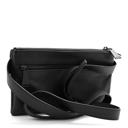 Bottega Veneta Nappa Fluid Triple Zip Messenger Bag Black 3 of 11