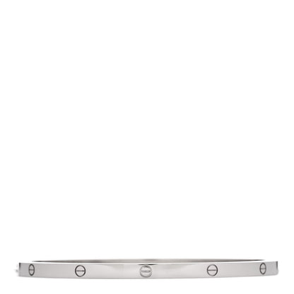 Cartier 18K White Gold Small LOVE Bracelet 19 2 of 8
