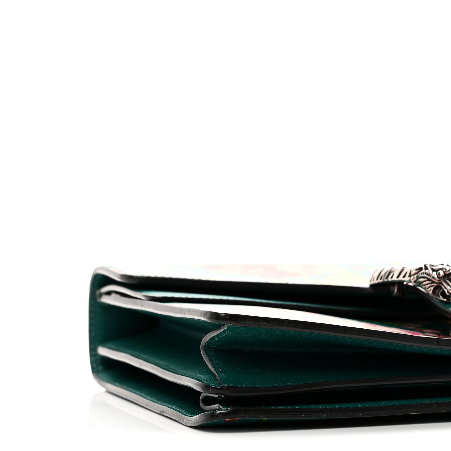 Gucci Calfskin Blooms Print Medium Dionysus Shoulder Bag Bright Emerald Multicolor 9 of 10