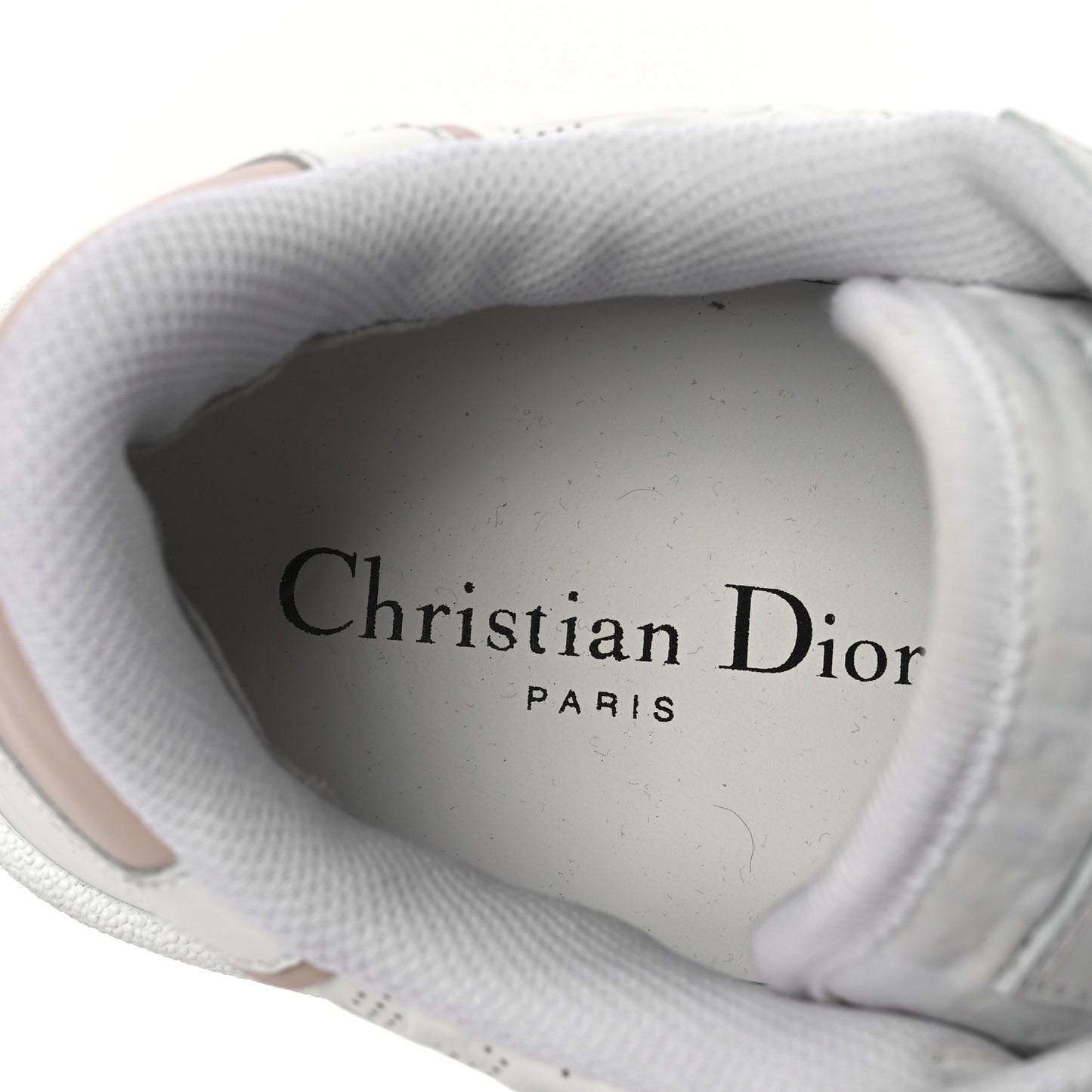 Calfskin Oblique Laser Perforated Dior One Low Sneakers 39 White Nude